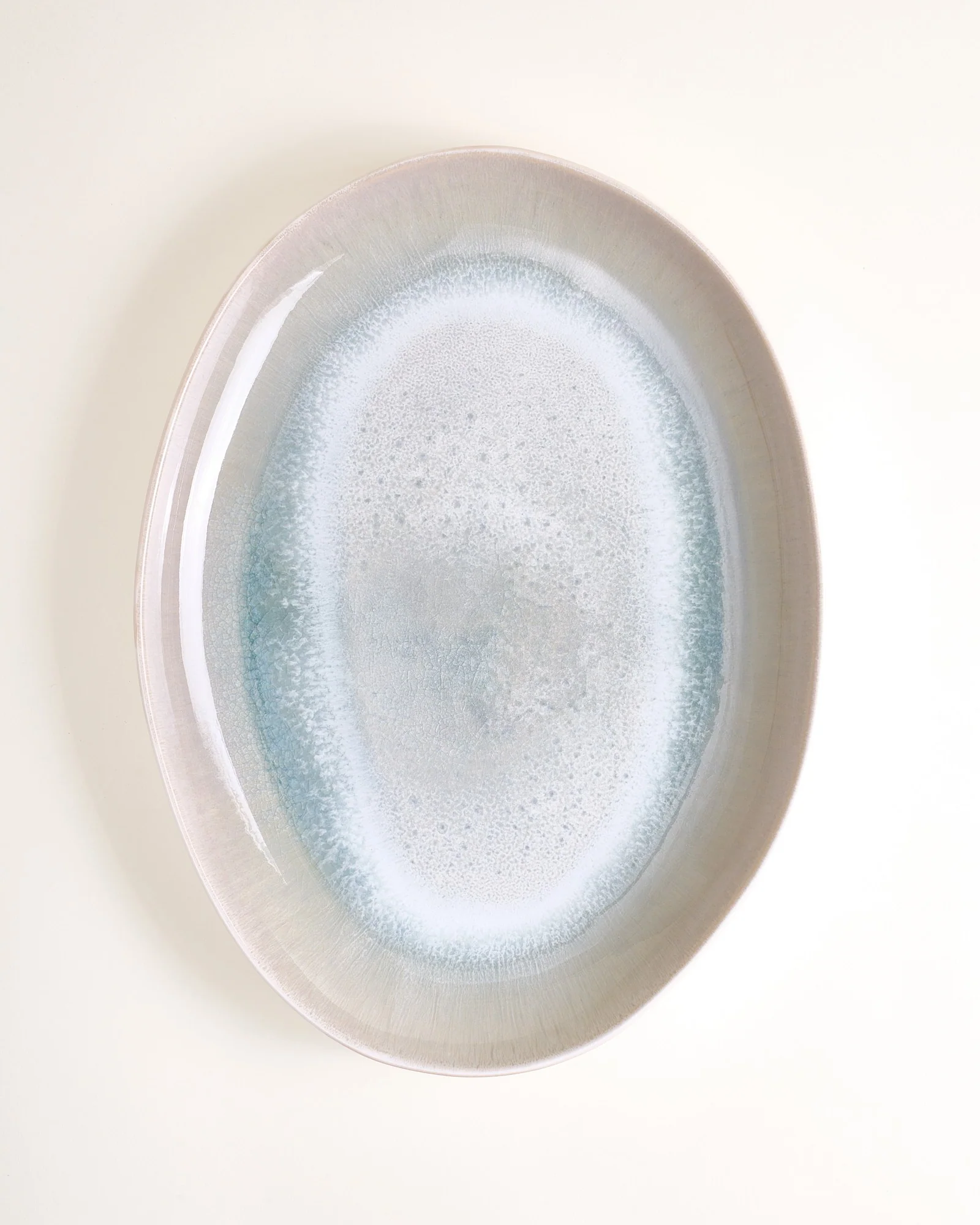 Areia Servierplatte XL oval grau