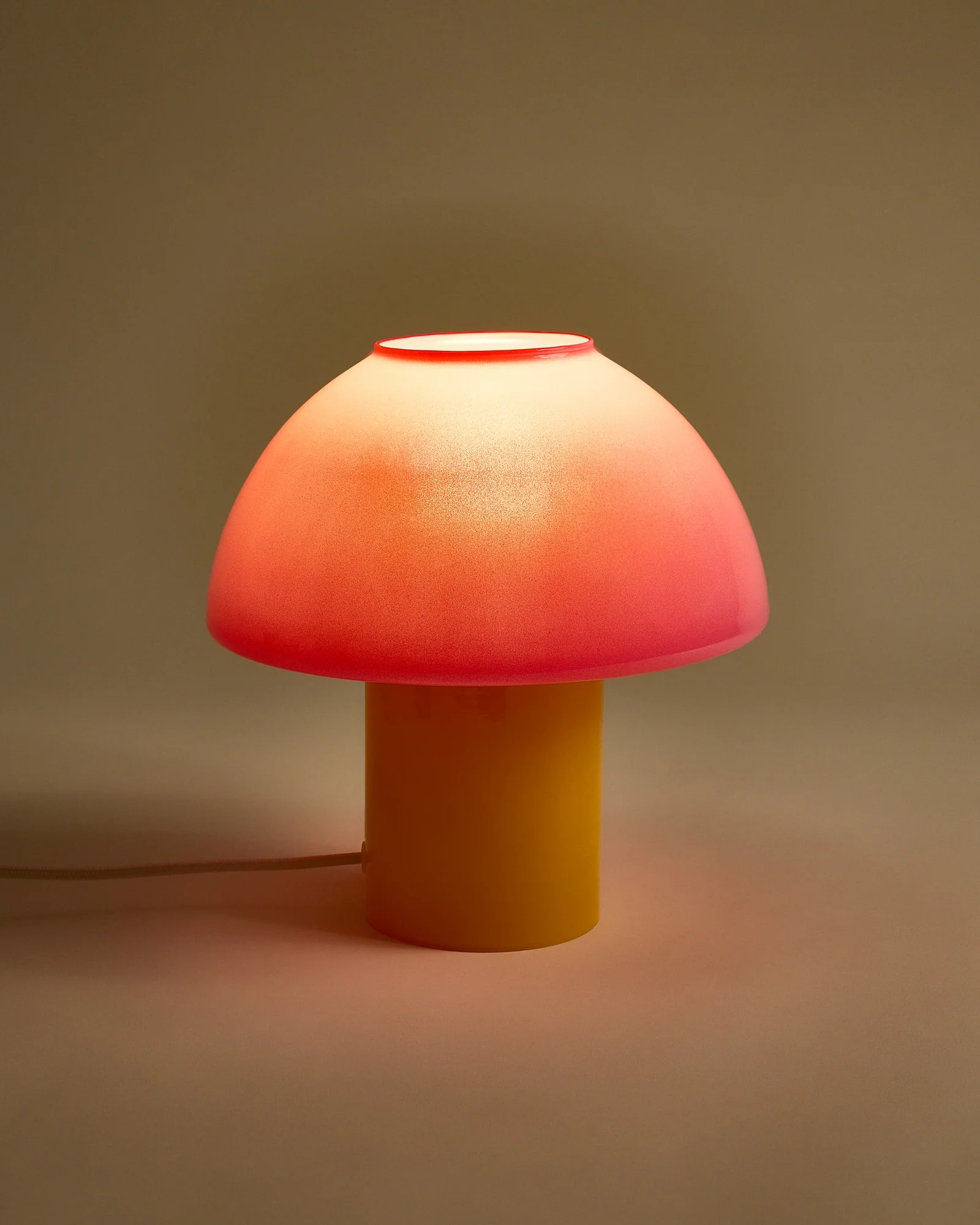 Cogumelo Glaslampe rosa gelb - Image 3