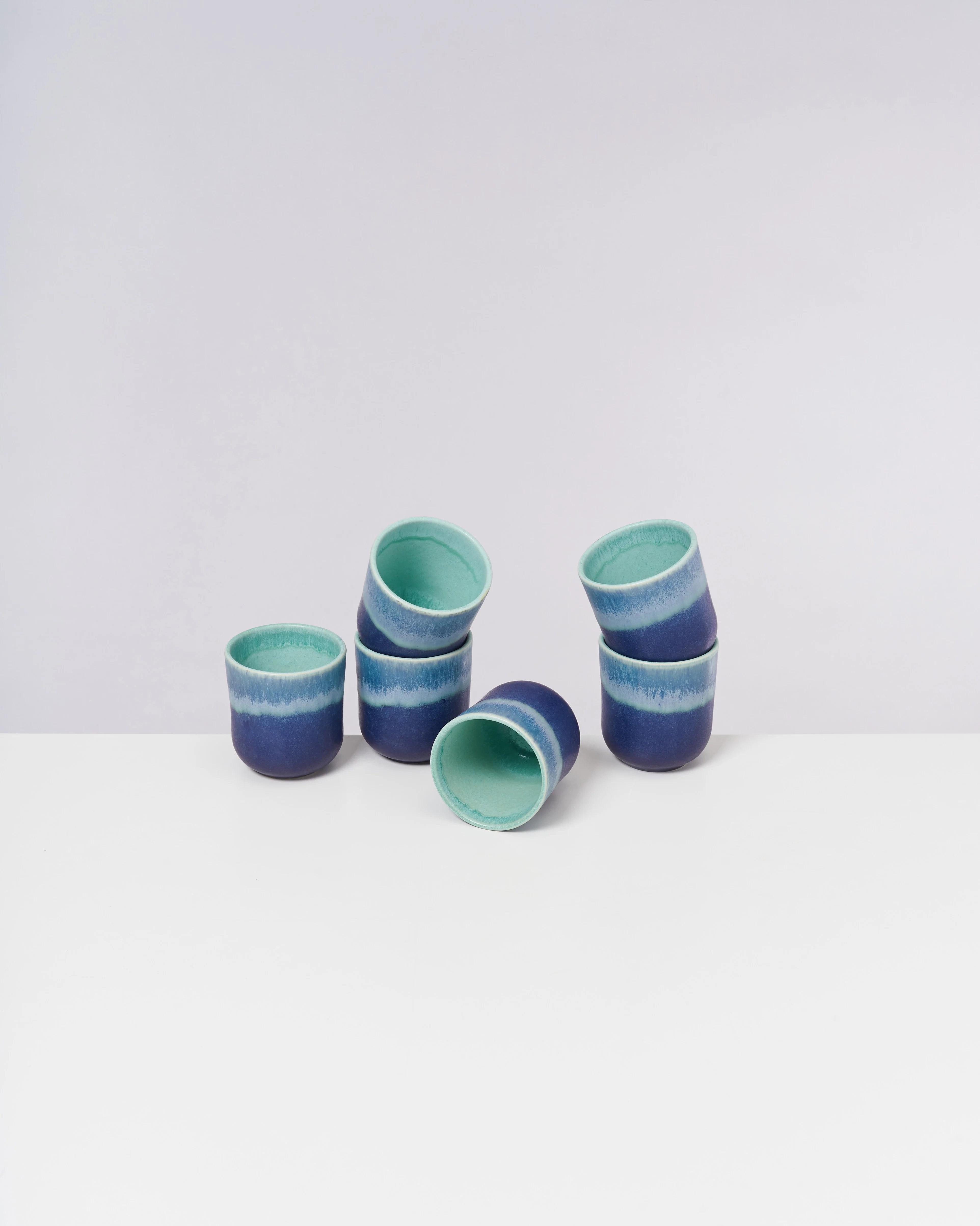 Copa Alto Becher klein türkis dunkelblau 6er-Set