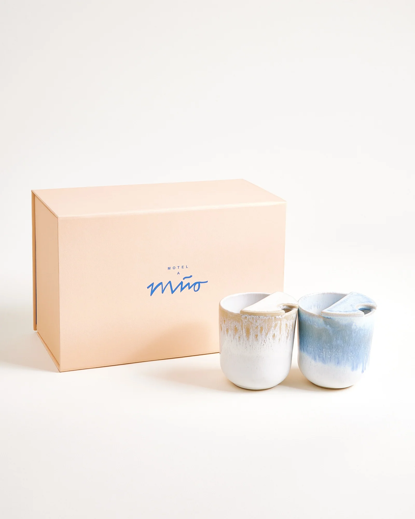 To-Go Becher klein Geschenk-Set hellblau sand 3-teilig