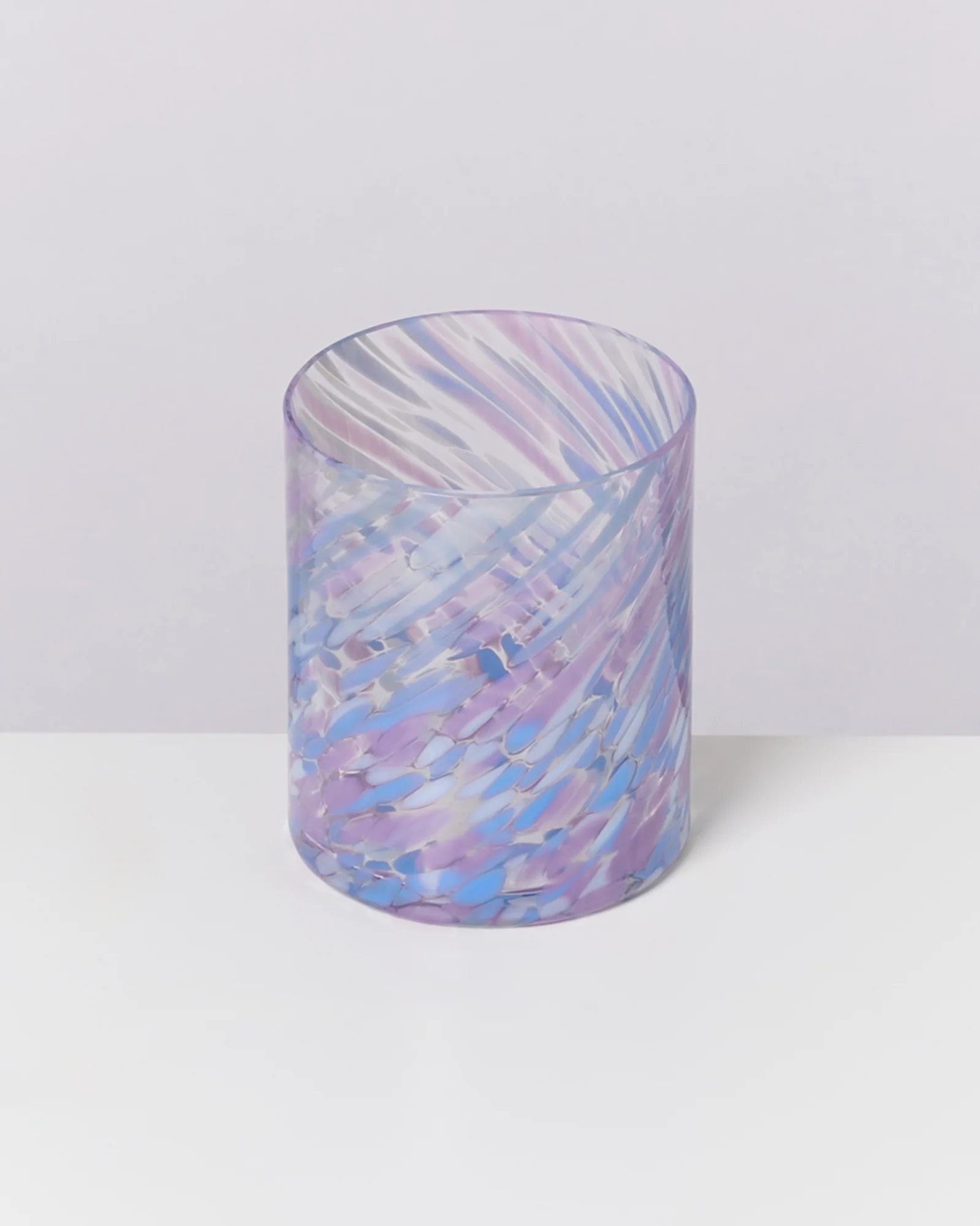 Joia Glas groß drops blau lila