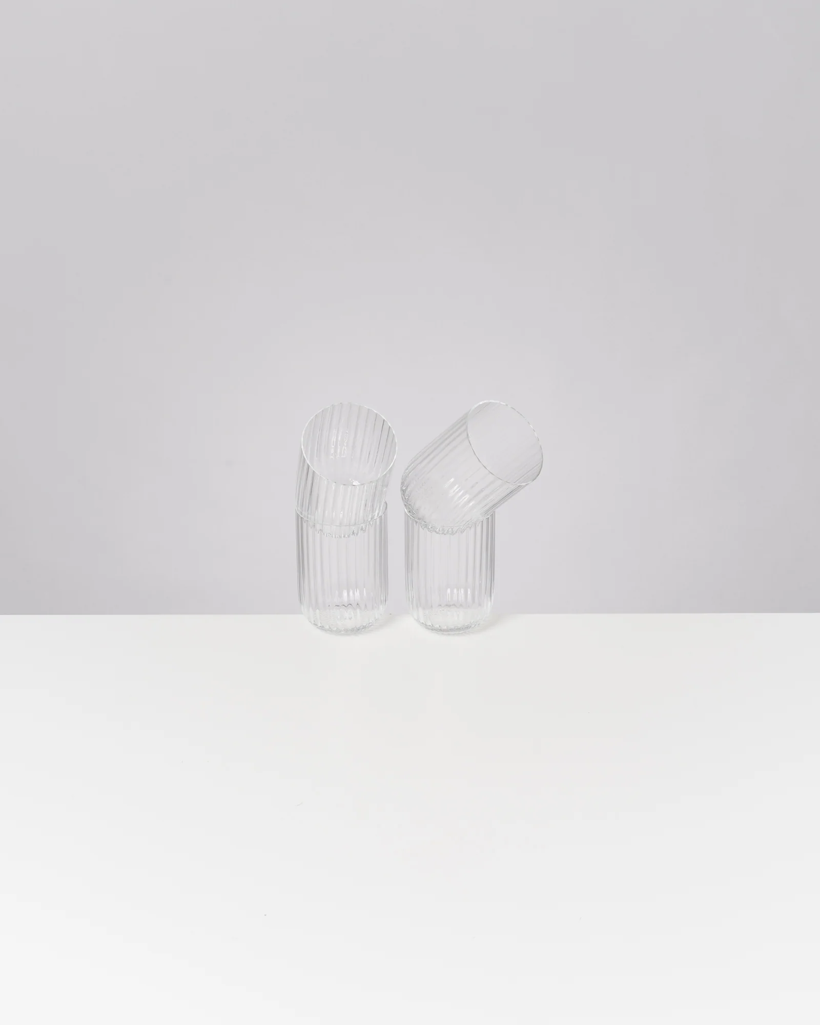 Joia Glas klein riffled transparent - Image 3