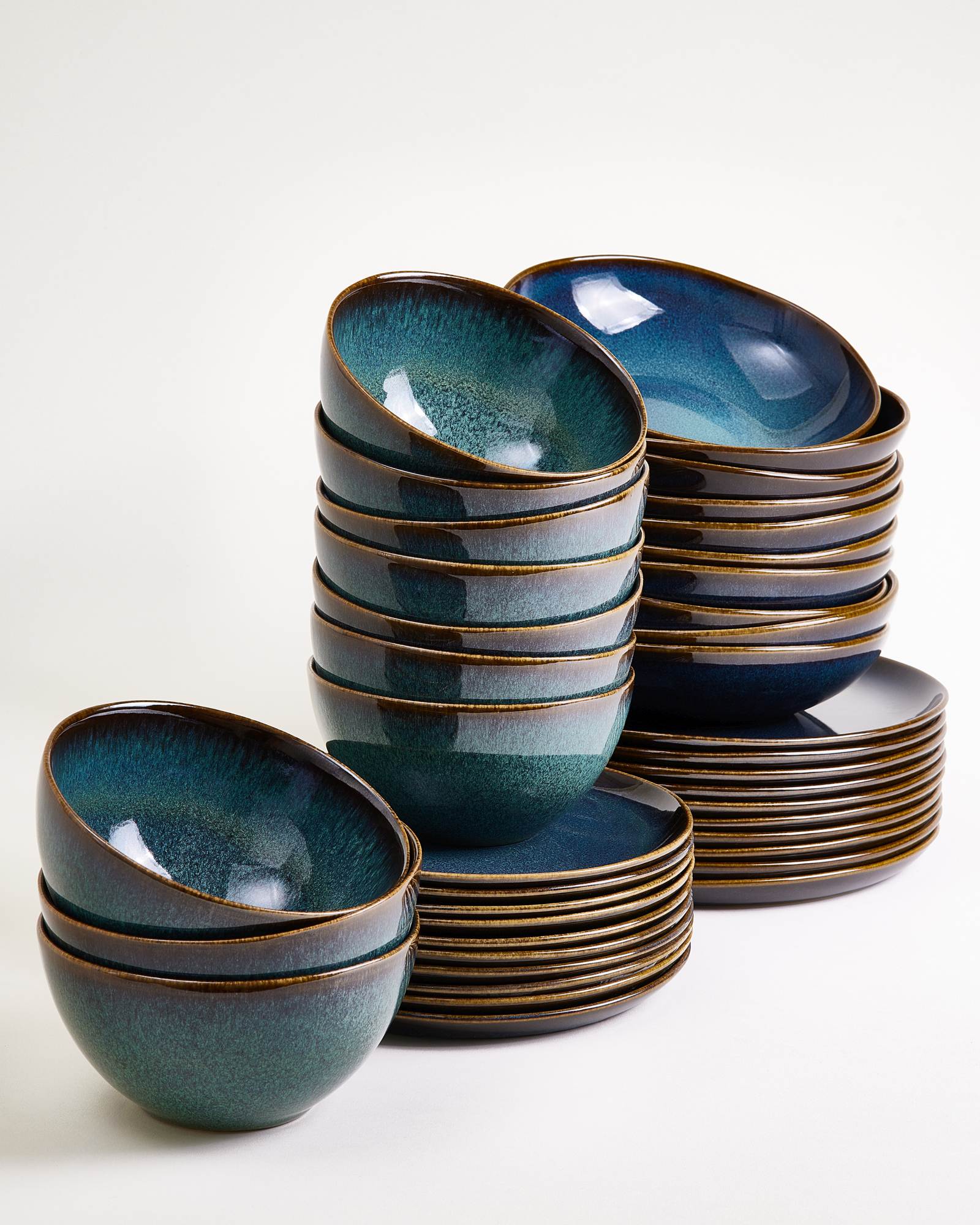 Melides Geschirr-Set oceanblue 40-teilig