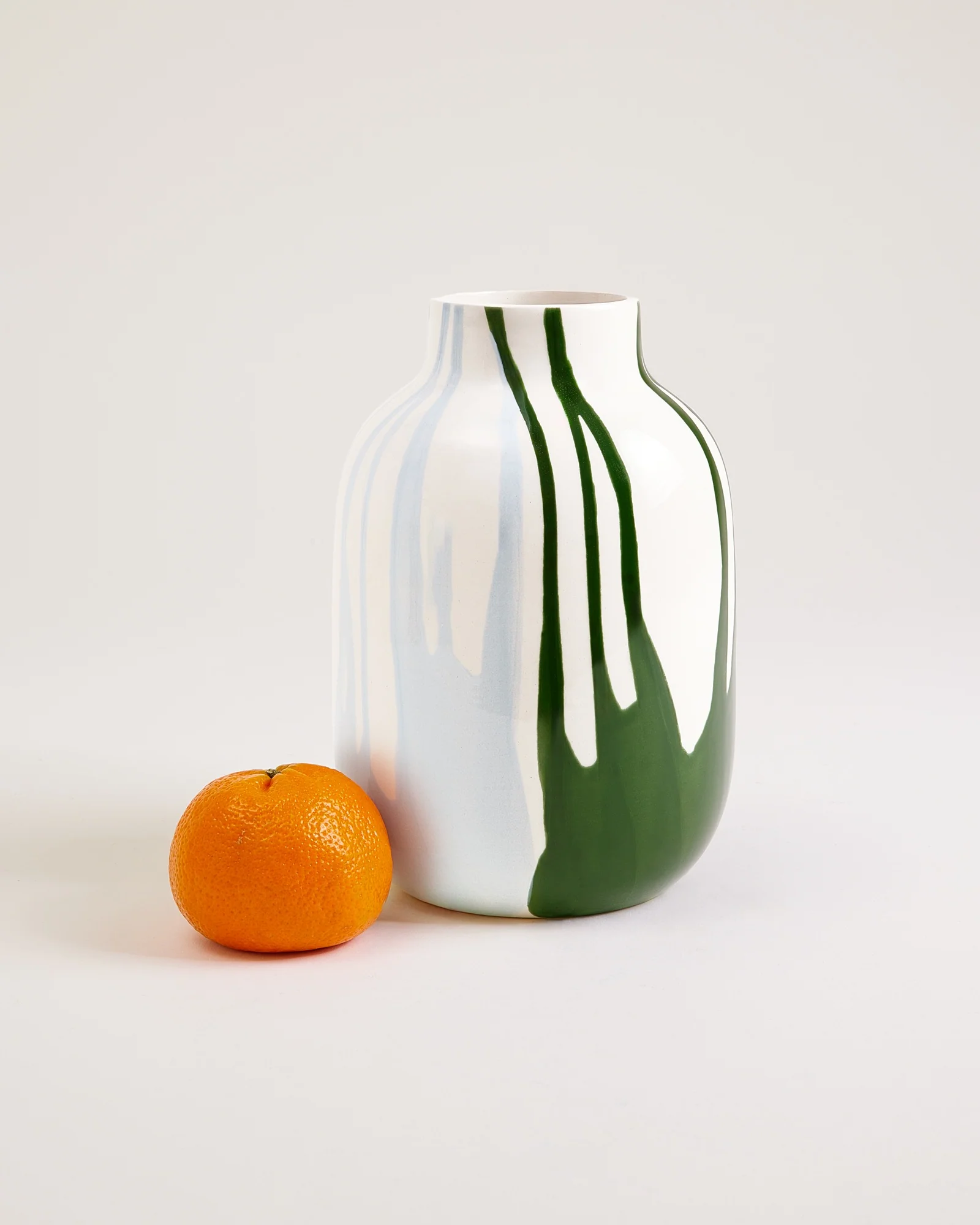 Nuno Vase M drip dunkelgrün hellblau - Image 4
