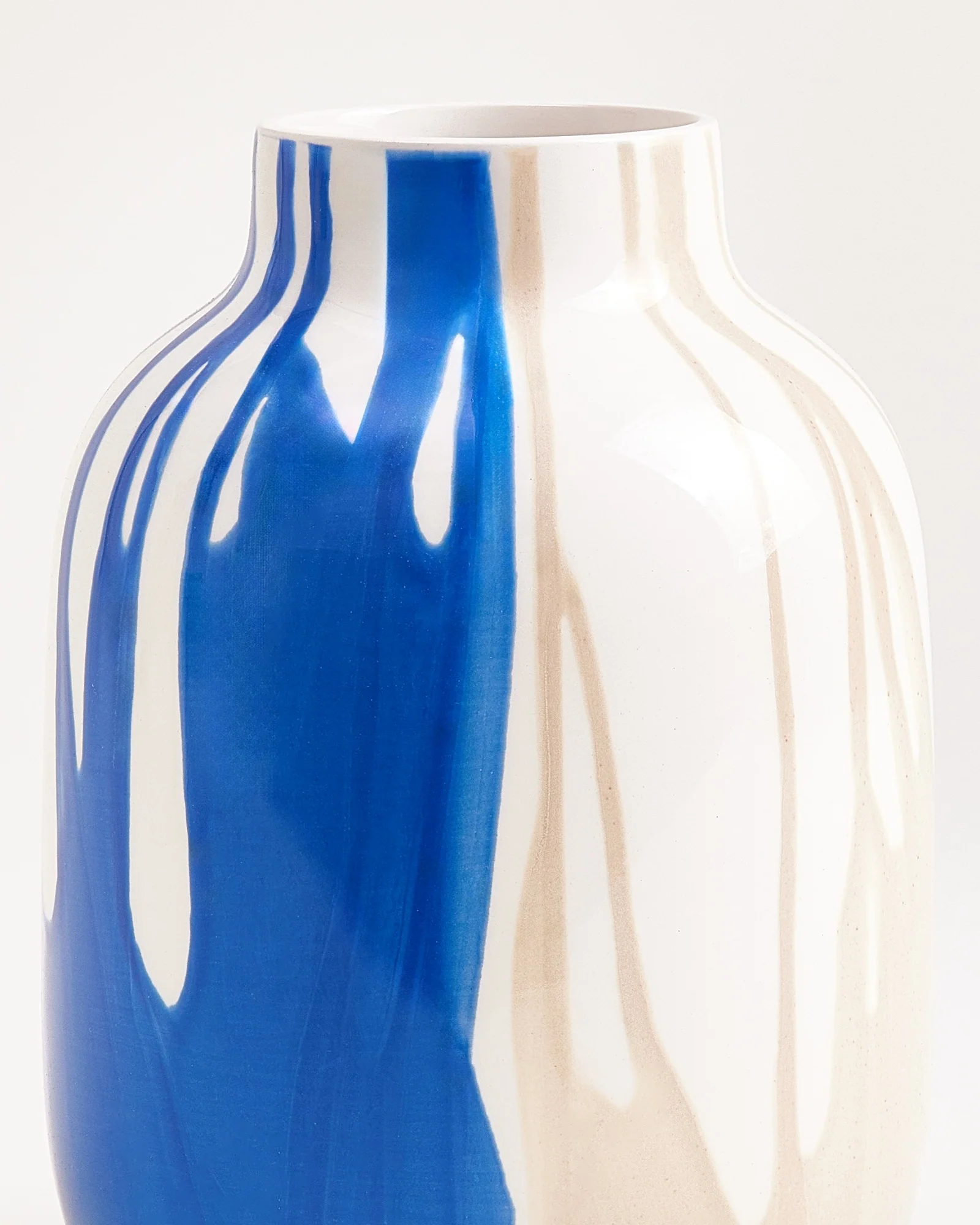 Nuno Vase M drip sand blau - Image 3