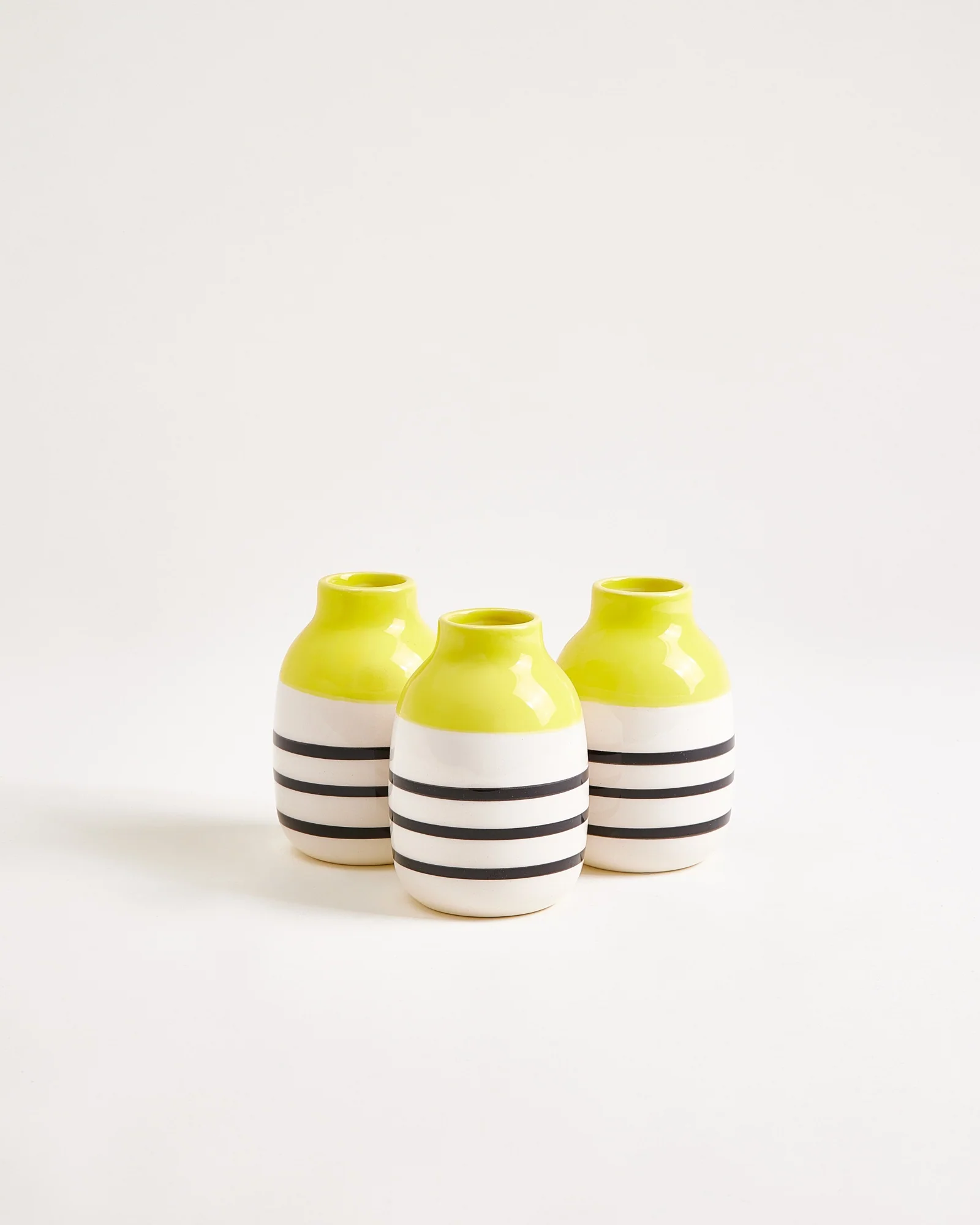 Nuno Vase S gestreift gelb schwarz - Image 3
