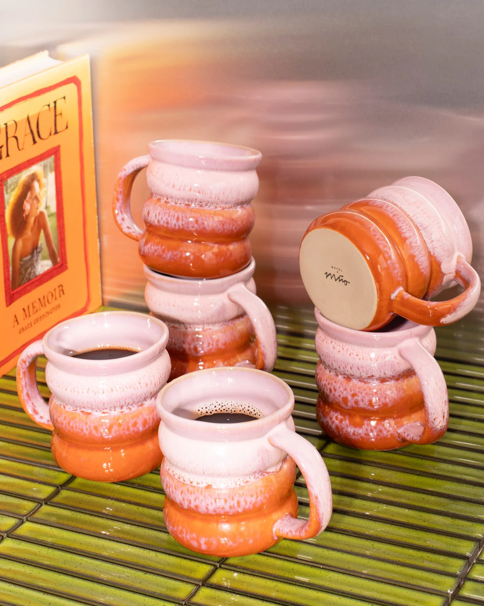 Ombra Tasse groß bubble rosa orange - Image 2